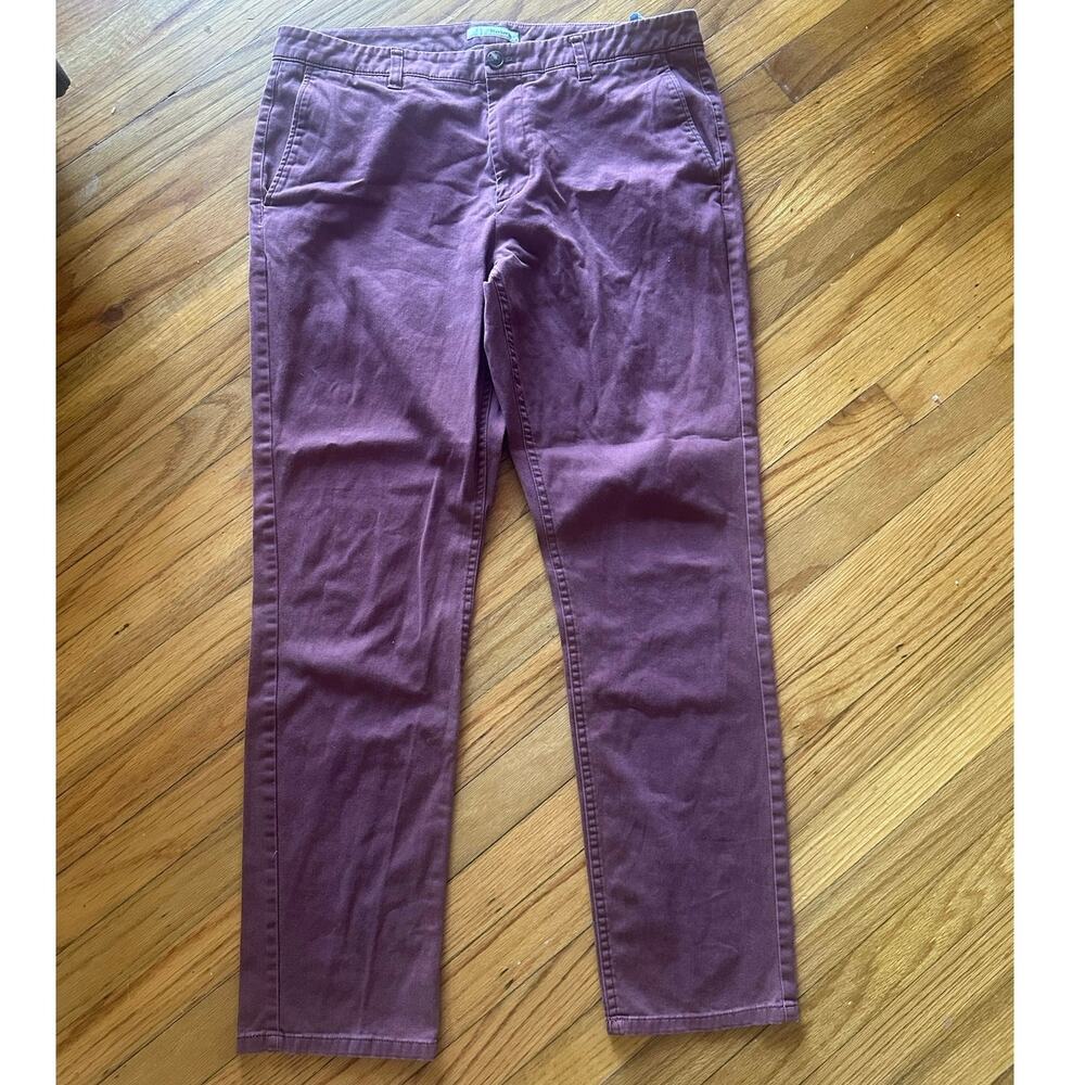 Hawker Rye Faded Burgundy Chino Pants – Men’s 35x32